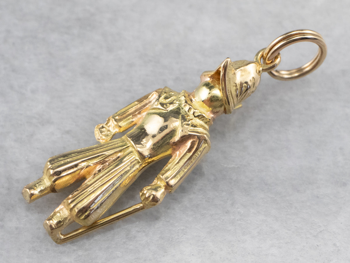 18K Gold Spanish Conquistador Charm Pendant