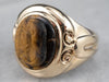 Men's Victorian Tiger's Eye Cameo Ring
