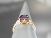 Victorian Purple Sapphire Solitaire Ring