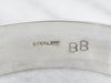 Sterling Silver Multi Cabochon Intarsia Cuff Bracelet