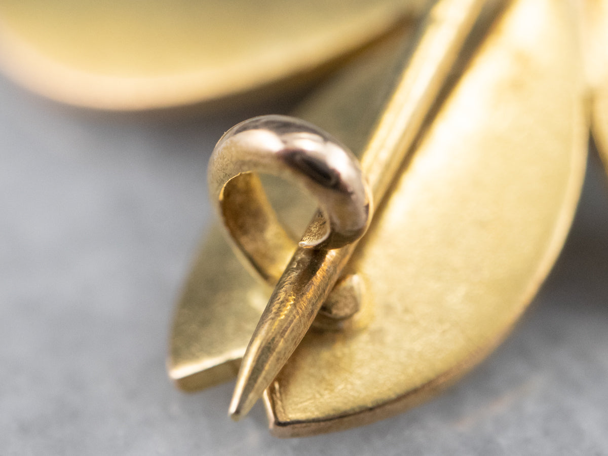 14K Yellow Gold Antique Pearl and Seed Pearl Clover Brooch