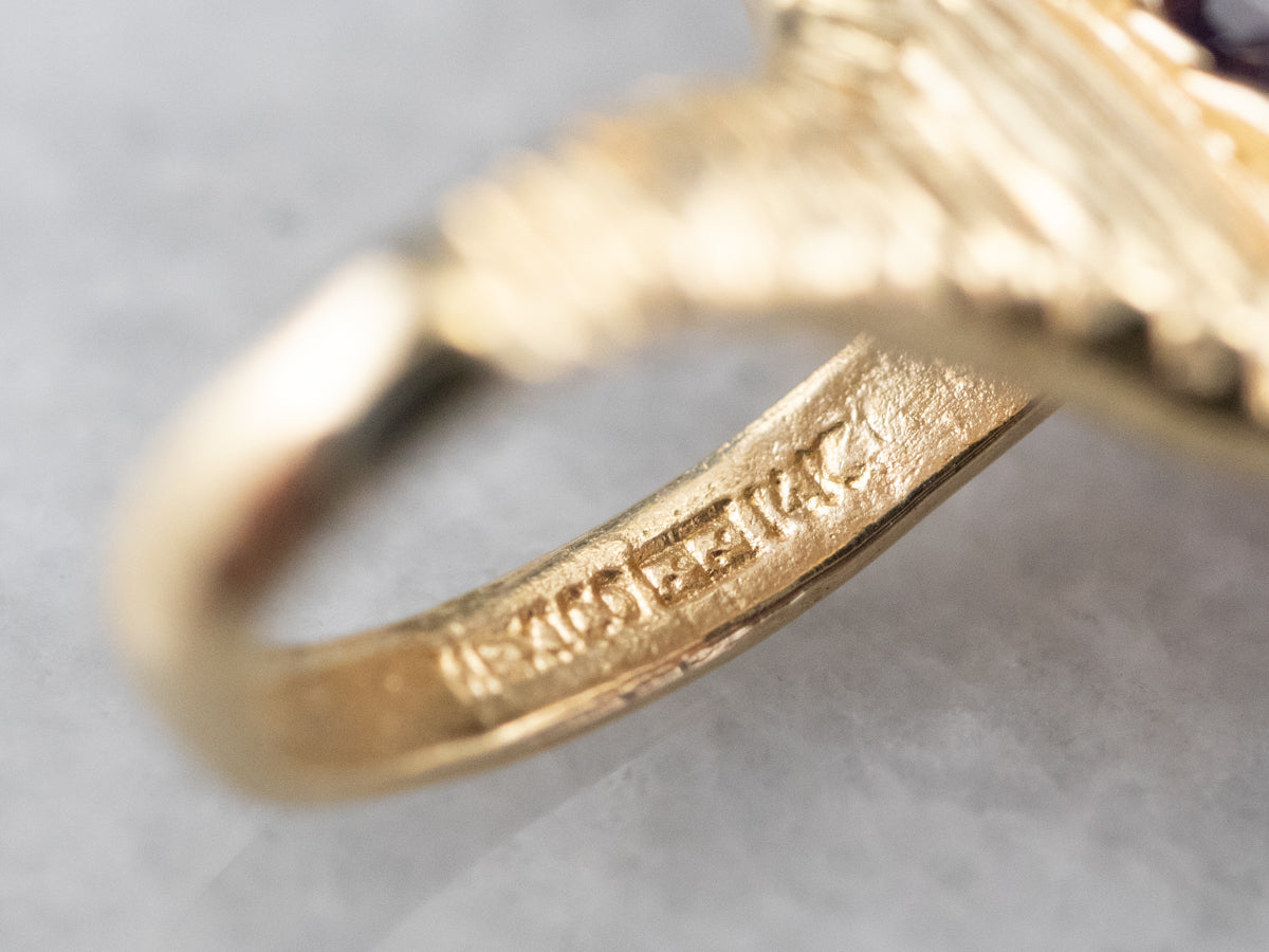 Gold Semi Precious Gemstone Cross