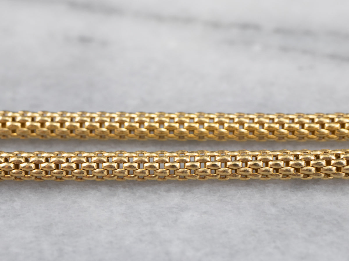 Yellow Gold Woven Popcorn Chain
