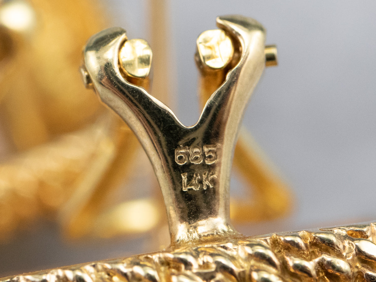 Ornate Opal and Diamond Stud Earrings