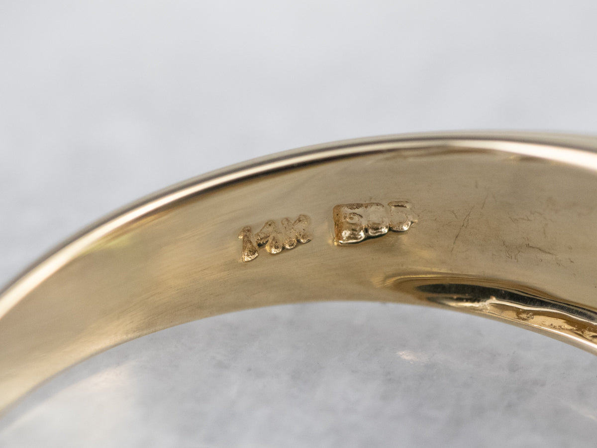 Unisex Green Tourmaline and Diamond Ring