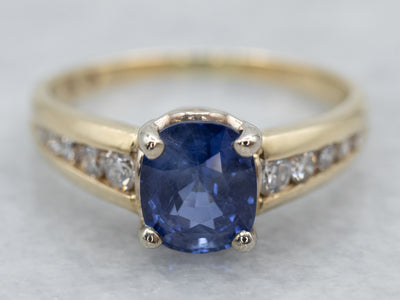 True Azure Ceylon Sapphire and Diamond Ring