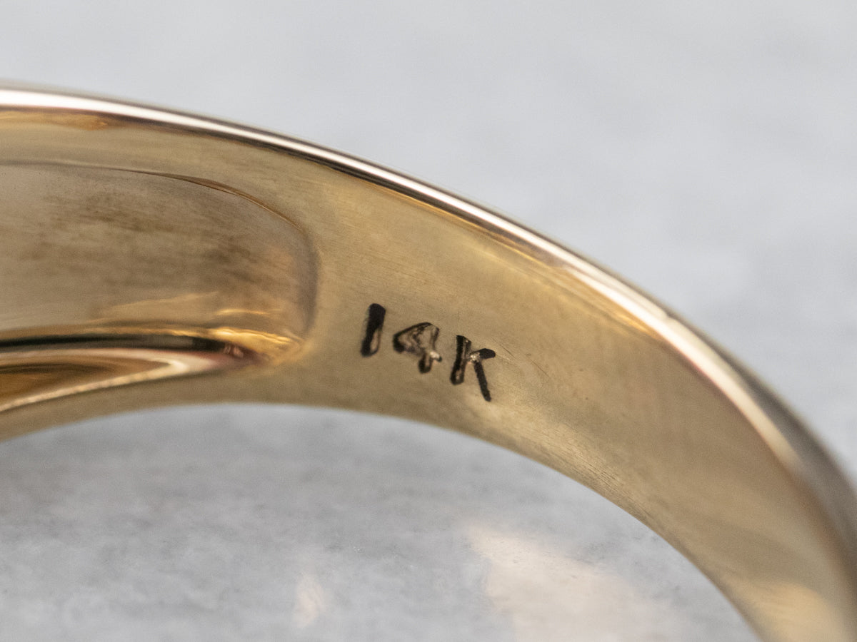 Unisex Garnet Solitaire Ring