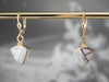 Gold Opal Intarsia Drop Earrings