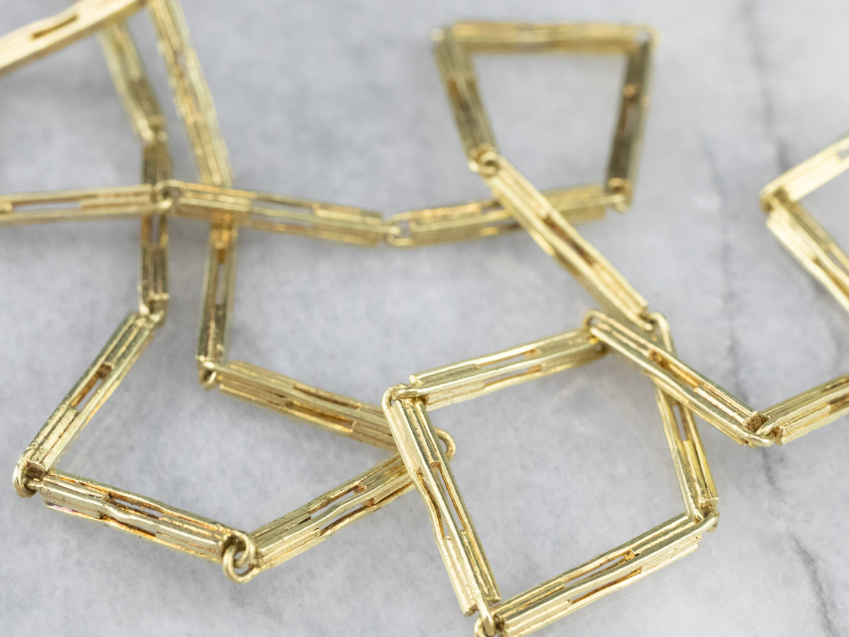 Vintage Bar Link Pocket Watch Chain