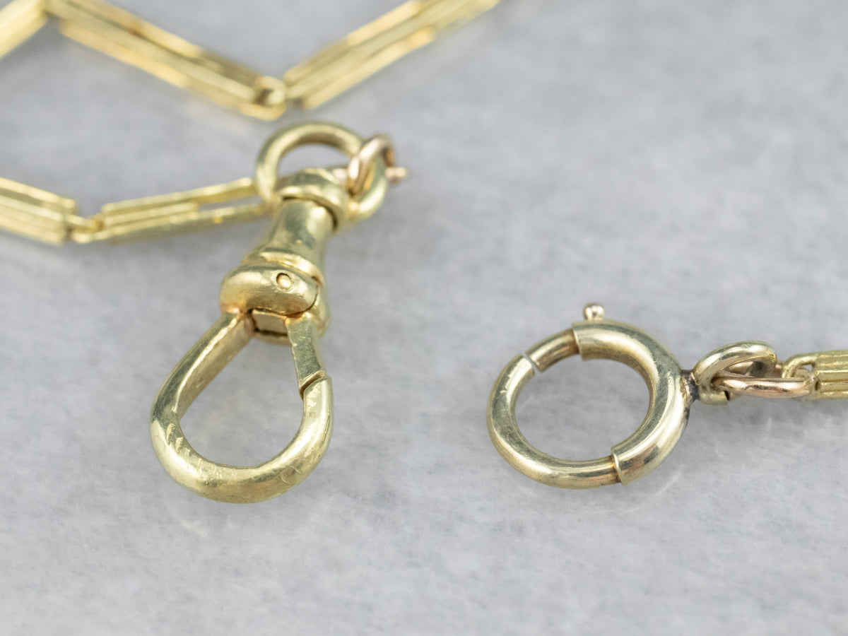 Vintage Bar Link Pocket Watch Chain