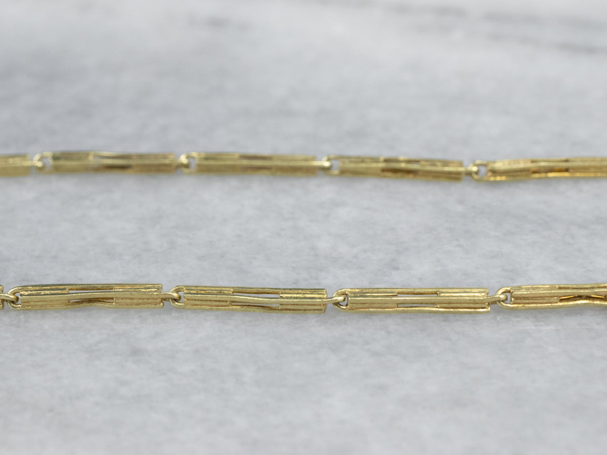 Vintage Bar Link Pocket Watch Chain