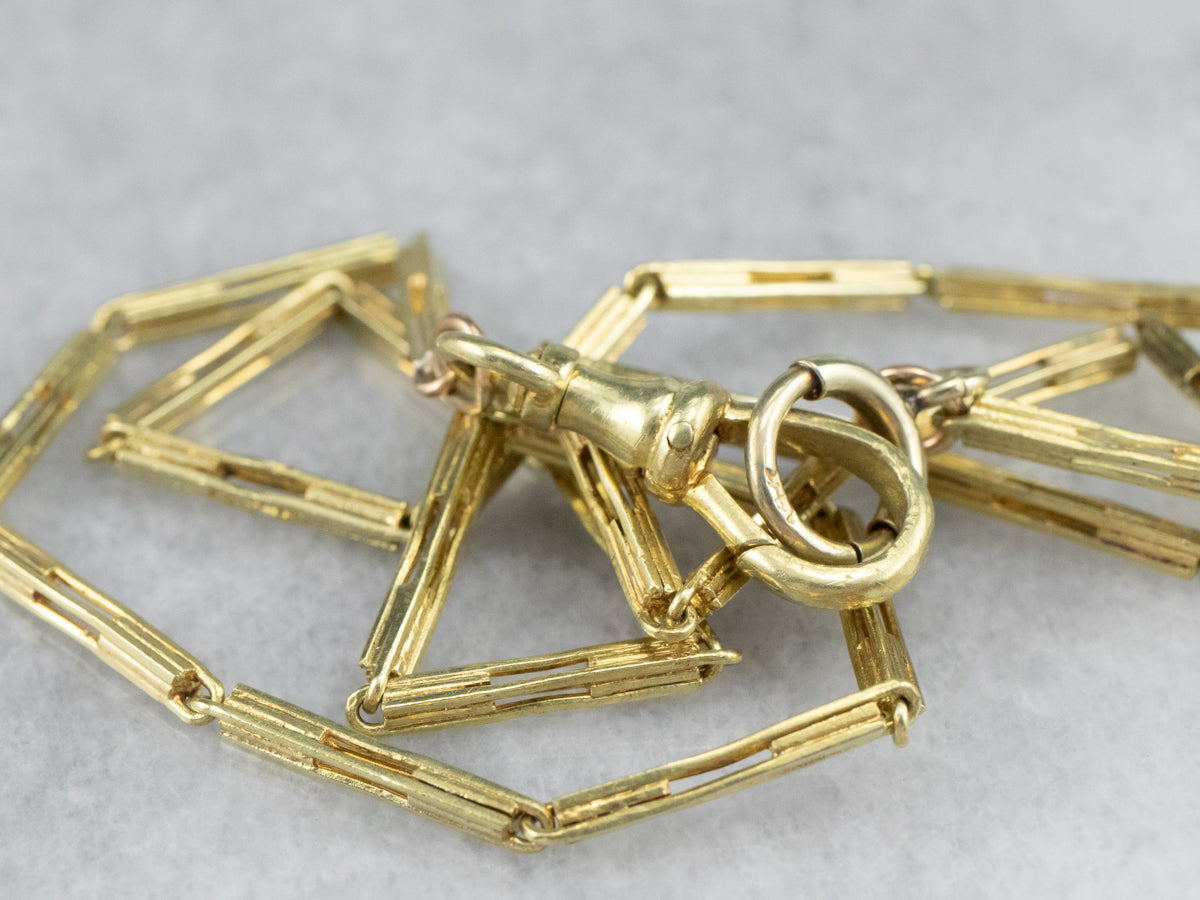 Vintage Bar Link Pocket Watch Chain