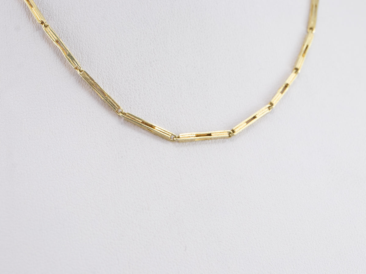 Vintage Bar Link Pocket Watch Chain