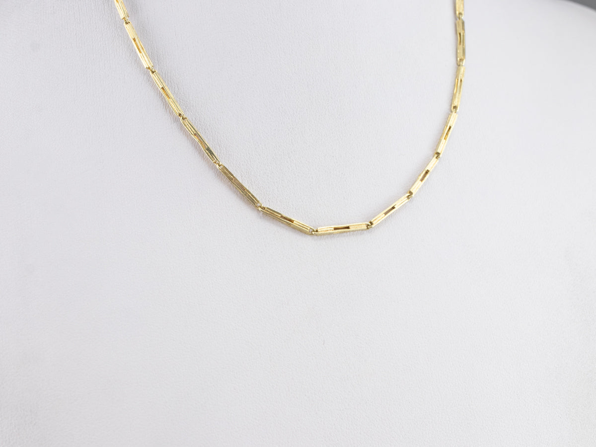 Vintage Bar Link Pocket Watch Chain