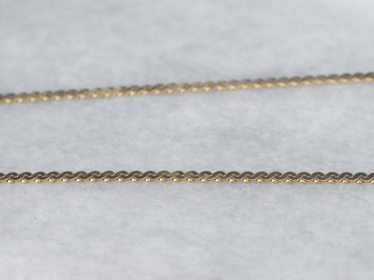 14K Yellow Gold Serpentine Chain