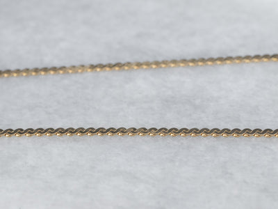 14K Yellow Gold Serpentine Chain Necklace
