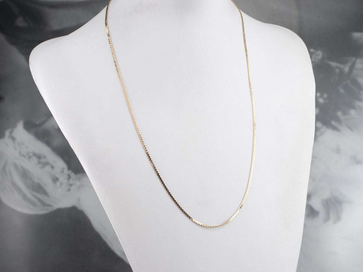 14K Yellow Gold Serpentine Chain