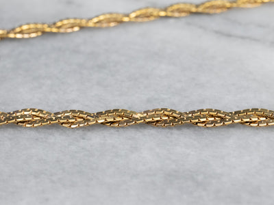 Braided 14K Gold Chain Necklace