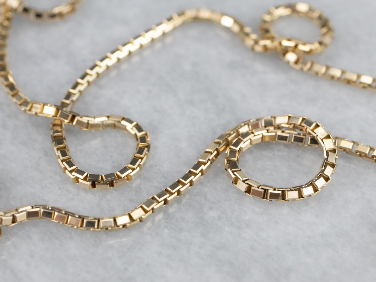 Sleek Gold Box Chain