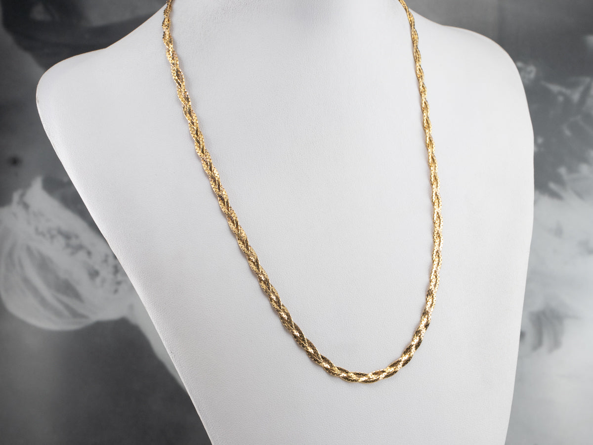 Braided 14K Gold Chain