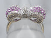 Pink Sapphire and Diamond Bow Ring