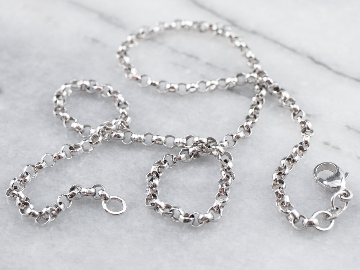 White Gold Rolo Chain