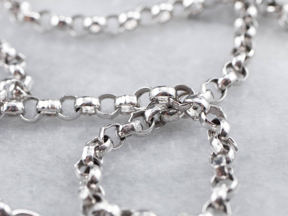 White Gold Rolo Chain