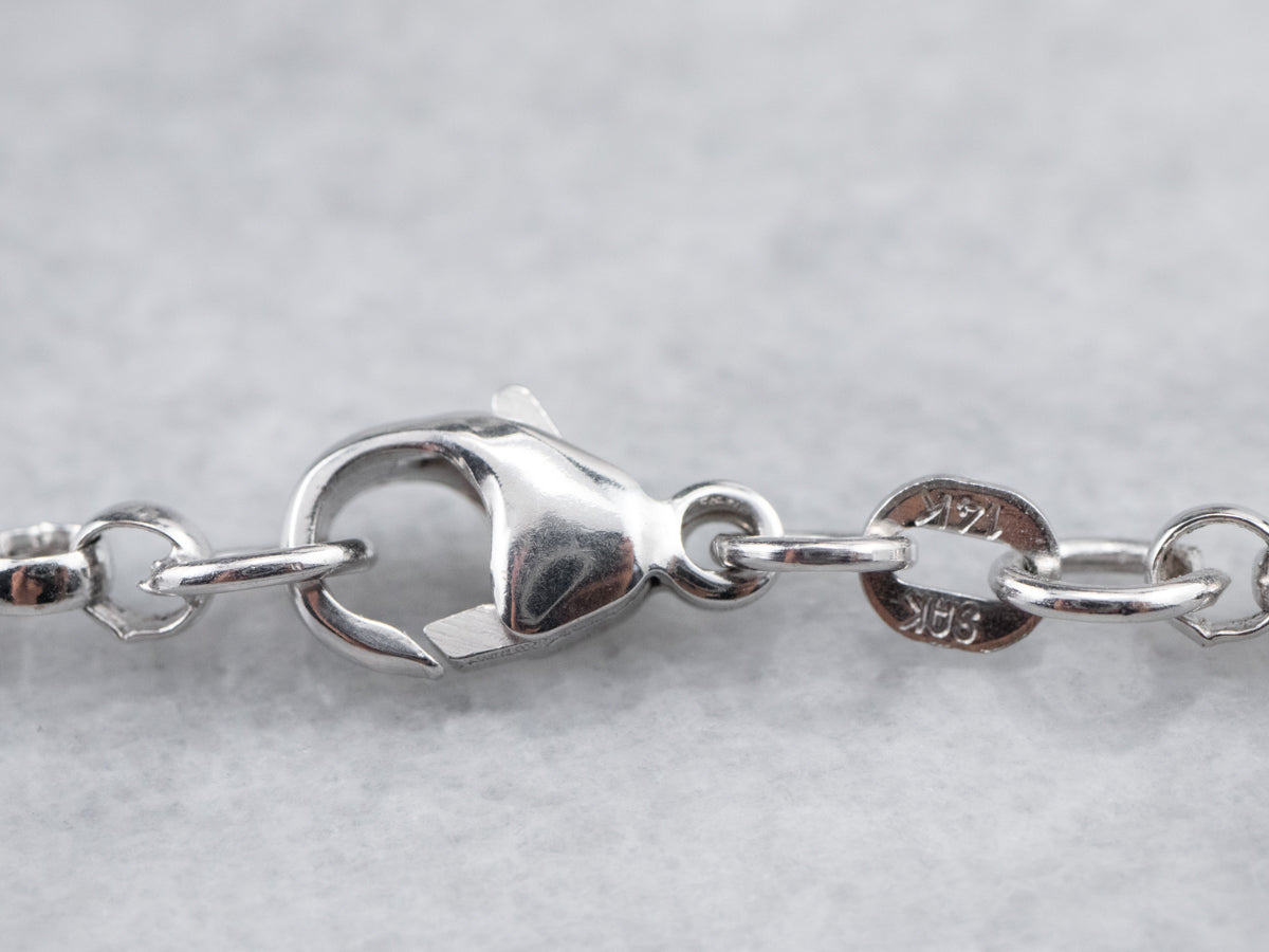 White Gold Rolo Chain