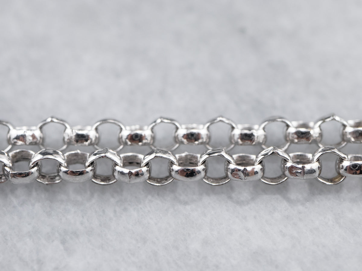 White Gold Rolo Chain
