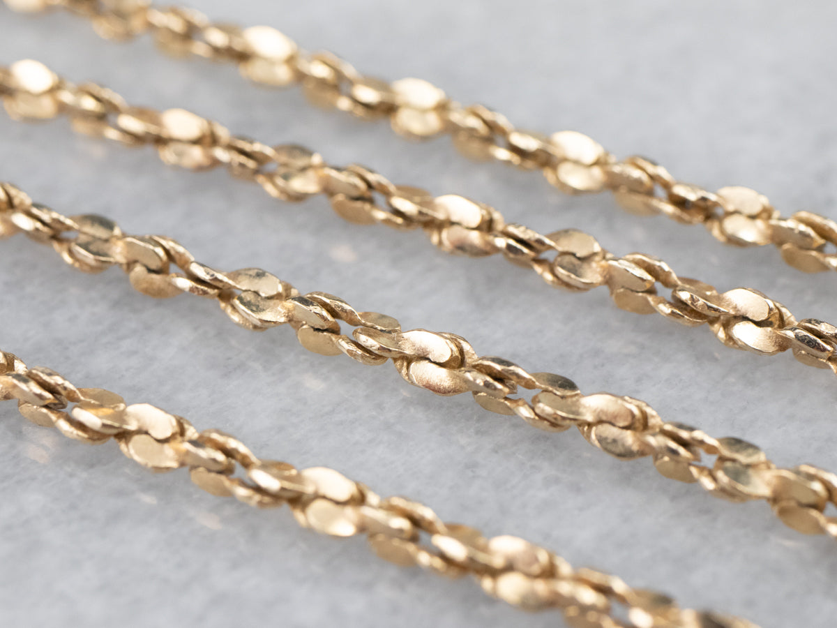 Twisting Gold Tinsel Chain
