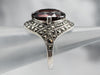 Marcasite and Garnet Cocktail Ring