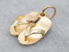 Polished Gold Flip Flop Charm Pendant