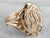 Unisex Victorian Gold and Diamond "JJT" Monogramed Signet Ring