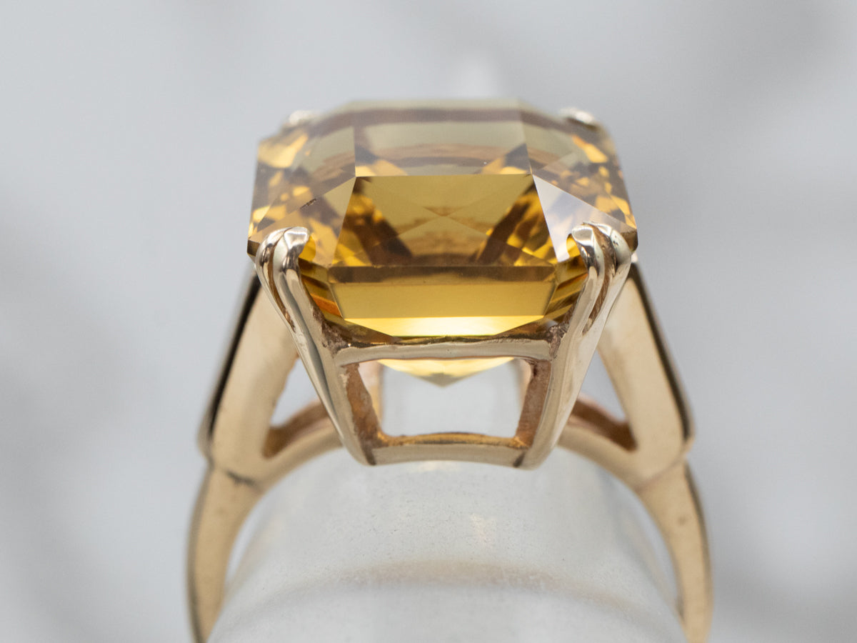 Fantastic Vintage Smokey Quartz Cocktail Ring