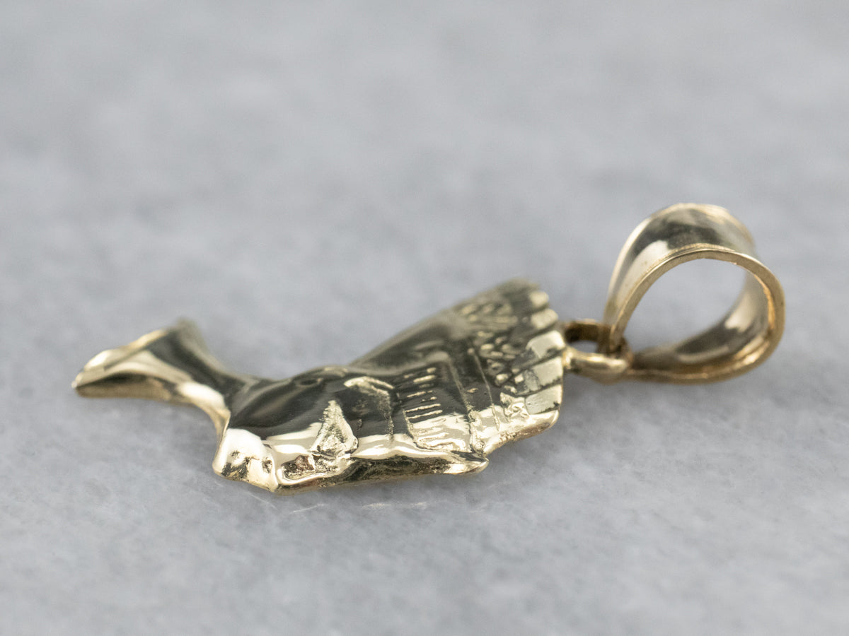 Yellow Gold Nefertiti Bust Charm Pendant