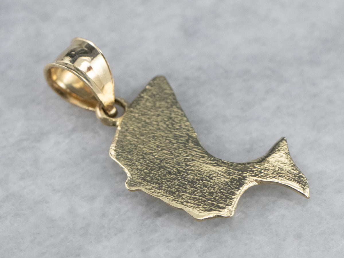 Yellow Gold Nefertiti Bust Charm Pendant