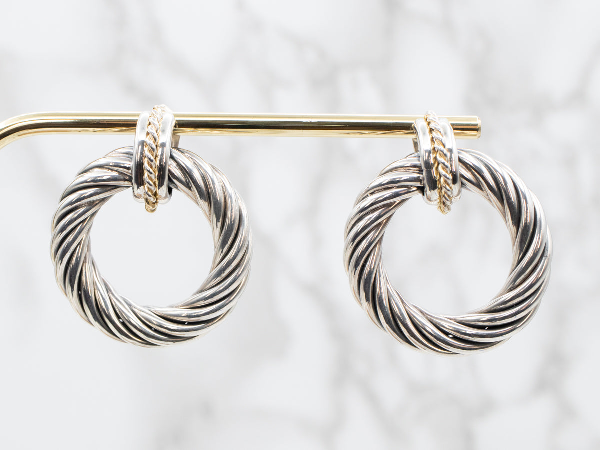 Bold Mix Metal Hoop Earrings