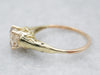 Antique Champagne Diamond Solitaire Engagement Ring