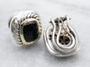 David Yurman Albion Collection Black Onyx Stud Earrings