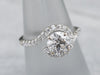 Modern GIA Round Brilliant Diamond Bypass Engagement Ring