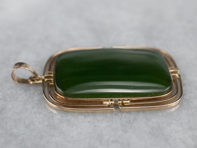 Vintage Gold and Jade Pendant