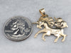 Gold and Diamond Magical Unicorn Pendant