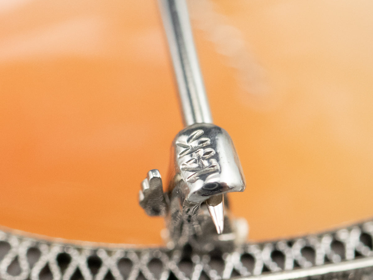 Art Deco Diamond Cameo Brooch or Pendant