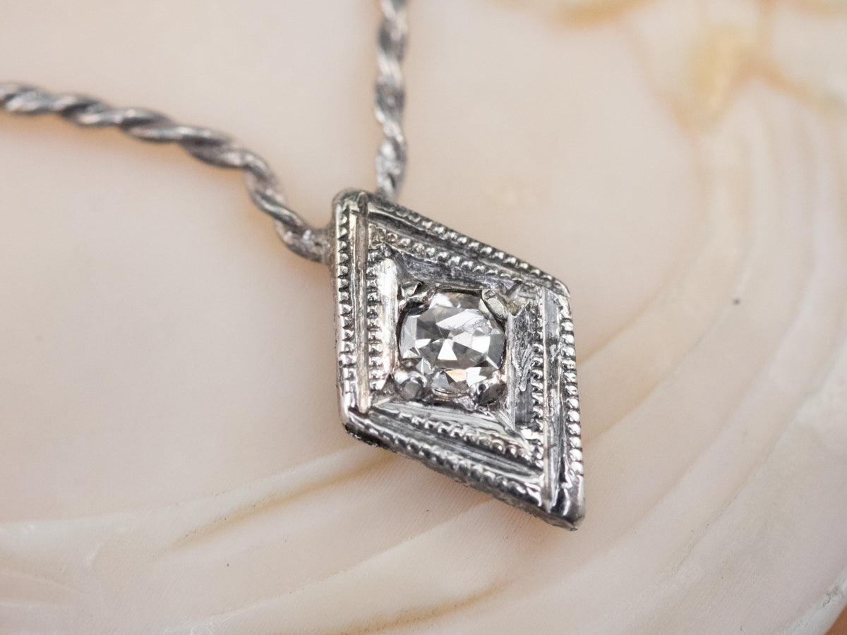 Retro Diamond Cameo Habille Brooch