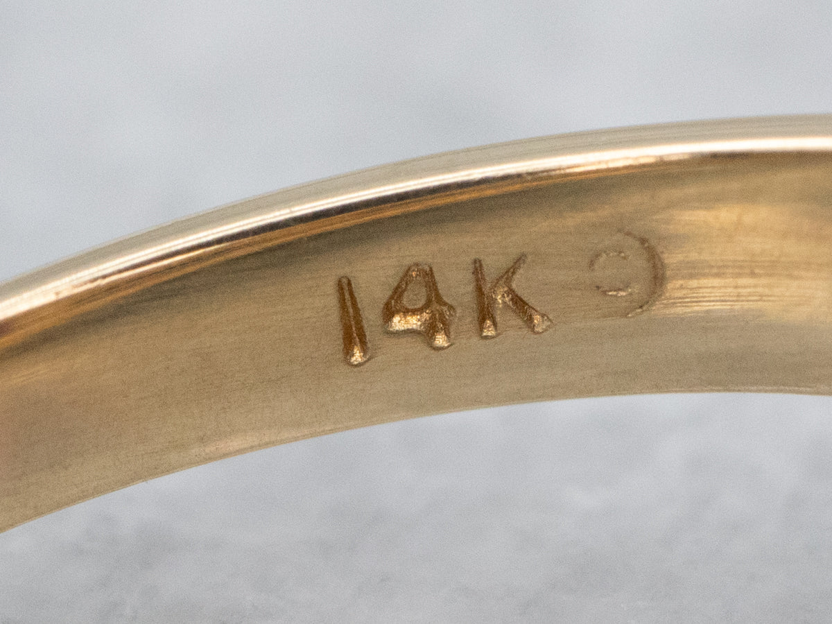 Vintage Rhodolite Garnet Ring in Yellow Gold