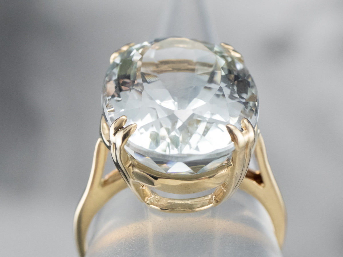 Light Blue Topaz Cocktail Ring