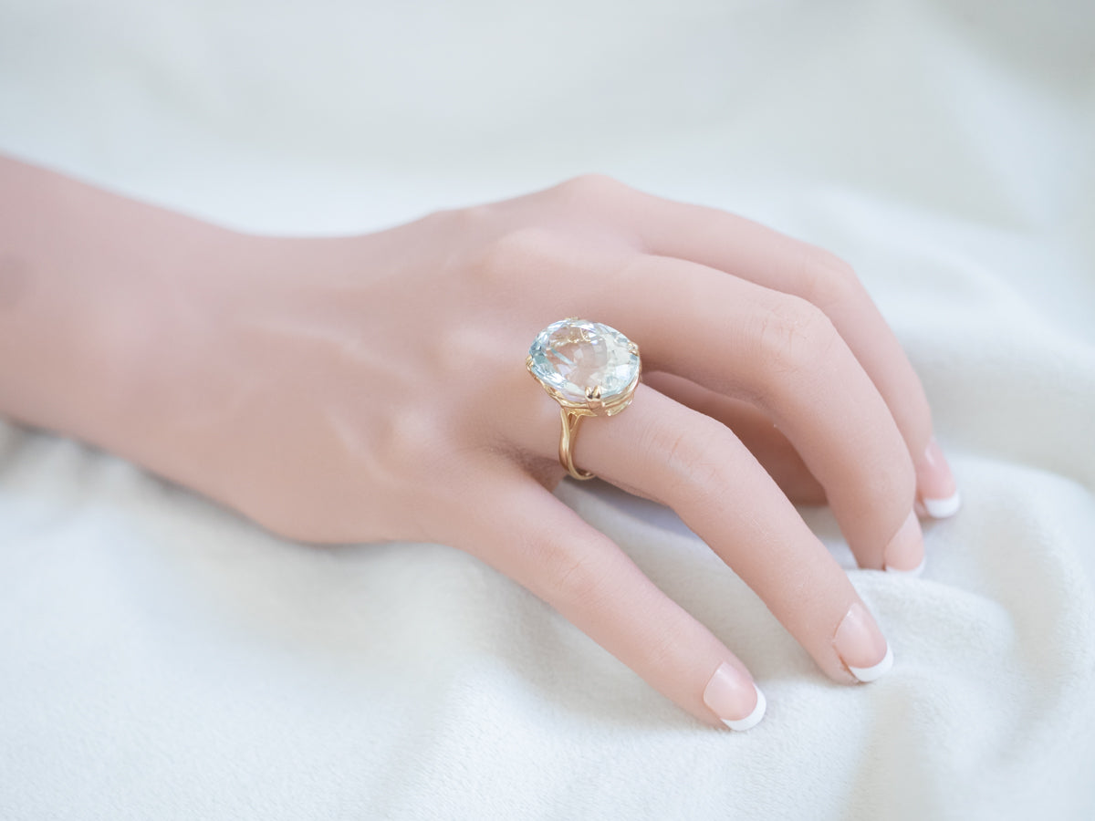 Light Blue Topaz Cocktail Ring