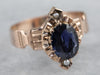 Victorian Sapphire and Seed Pearl Ring