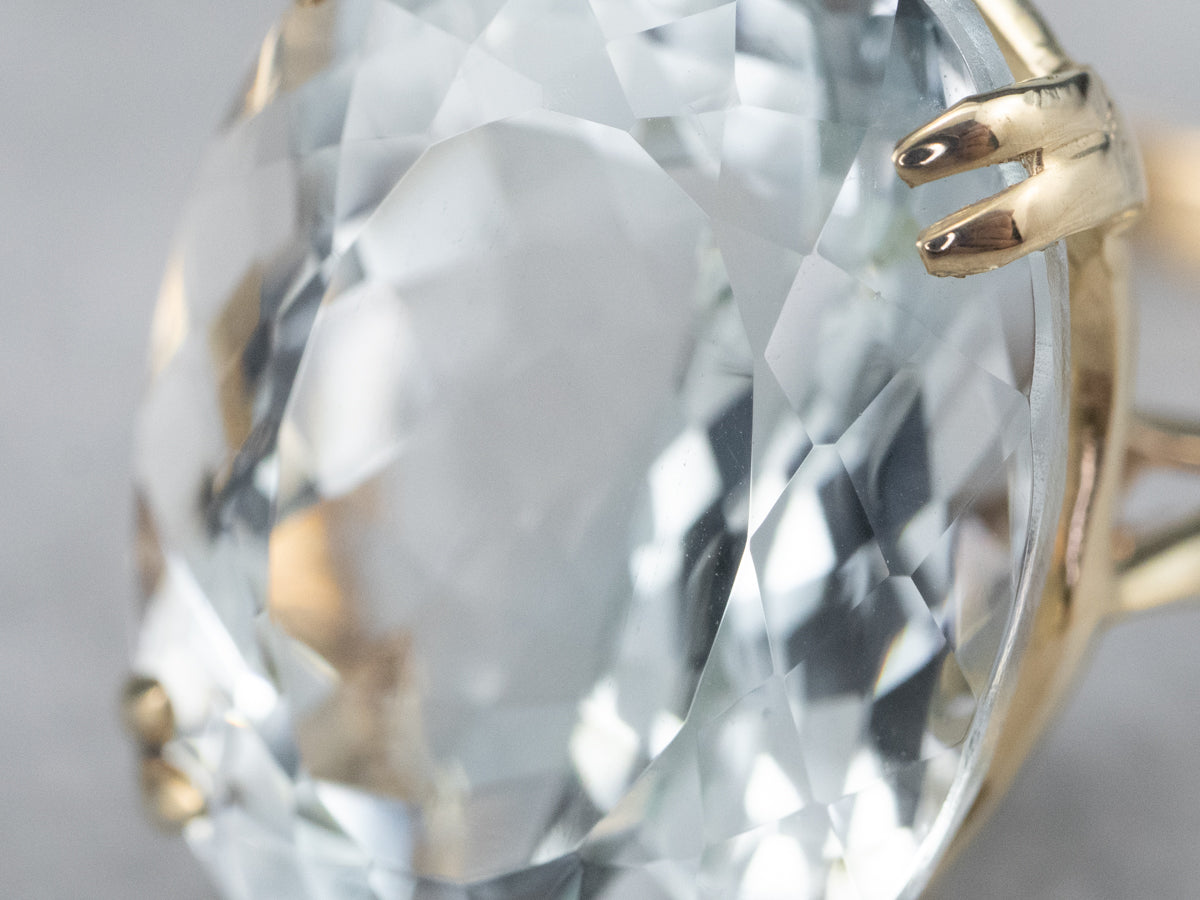 Light Blue Topaz Cocktail Ring