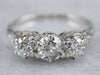 Platinum Vintage Diamond Encrusted Engagement Ring